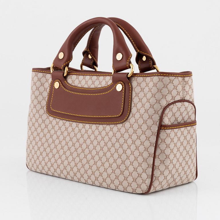 Celine,  A canvas and leather bag.