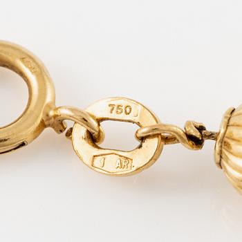 Bracelet, 18K gold with turquoises.