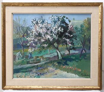 TEDEUSZ KAMASA, olja på pannå, sign.