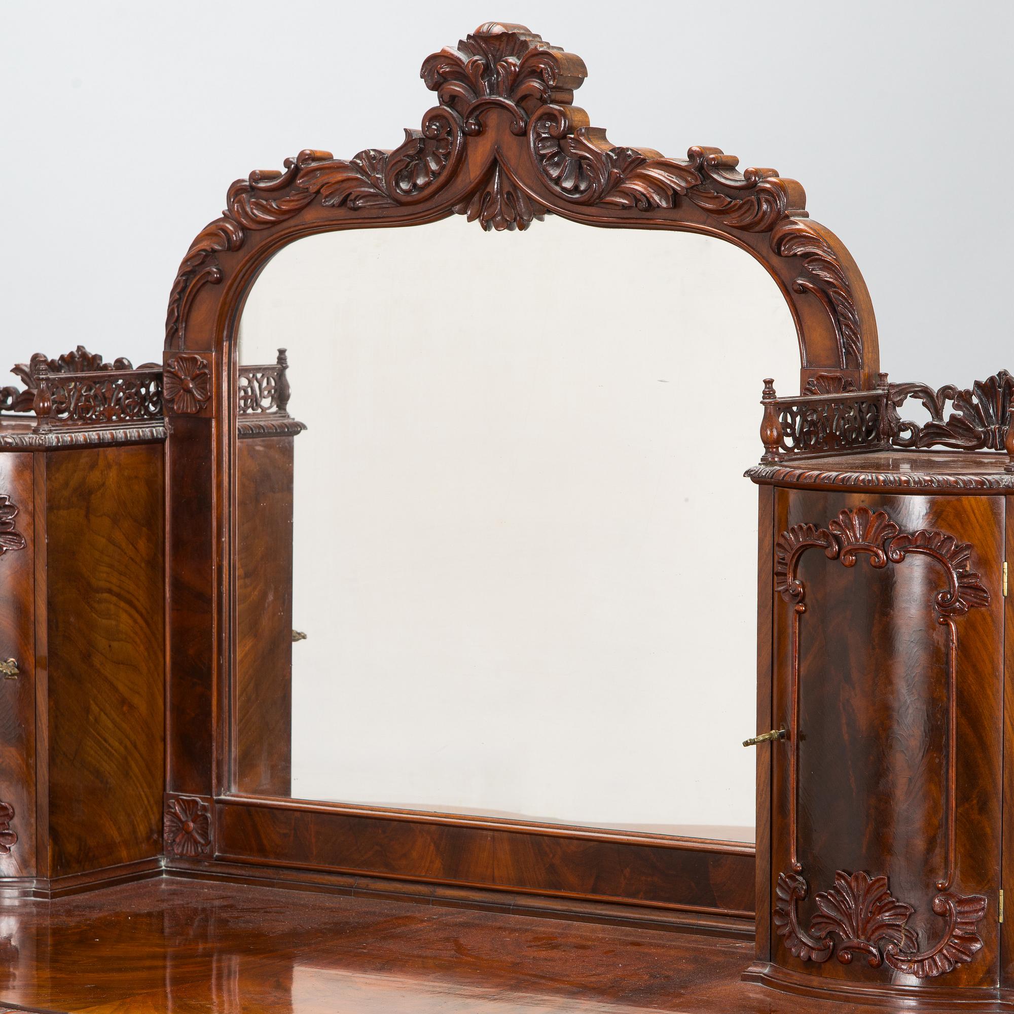 A late 19th century vanity table with stool, Russia.