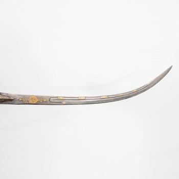 Tulwar / Shamshir, sabre, Afghan - Indian, turn of the Century 1900.