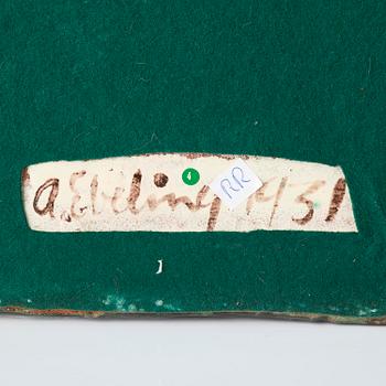 Allan Ebeling, a glazed ceramic sculpture of an elephant, Torshälla 1931.