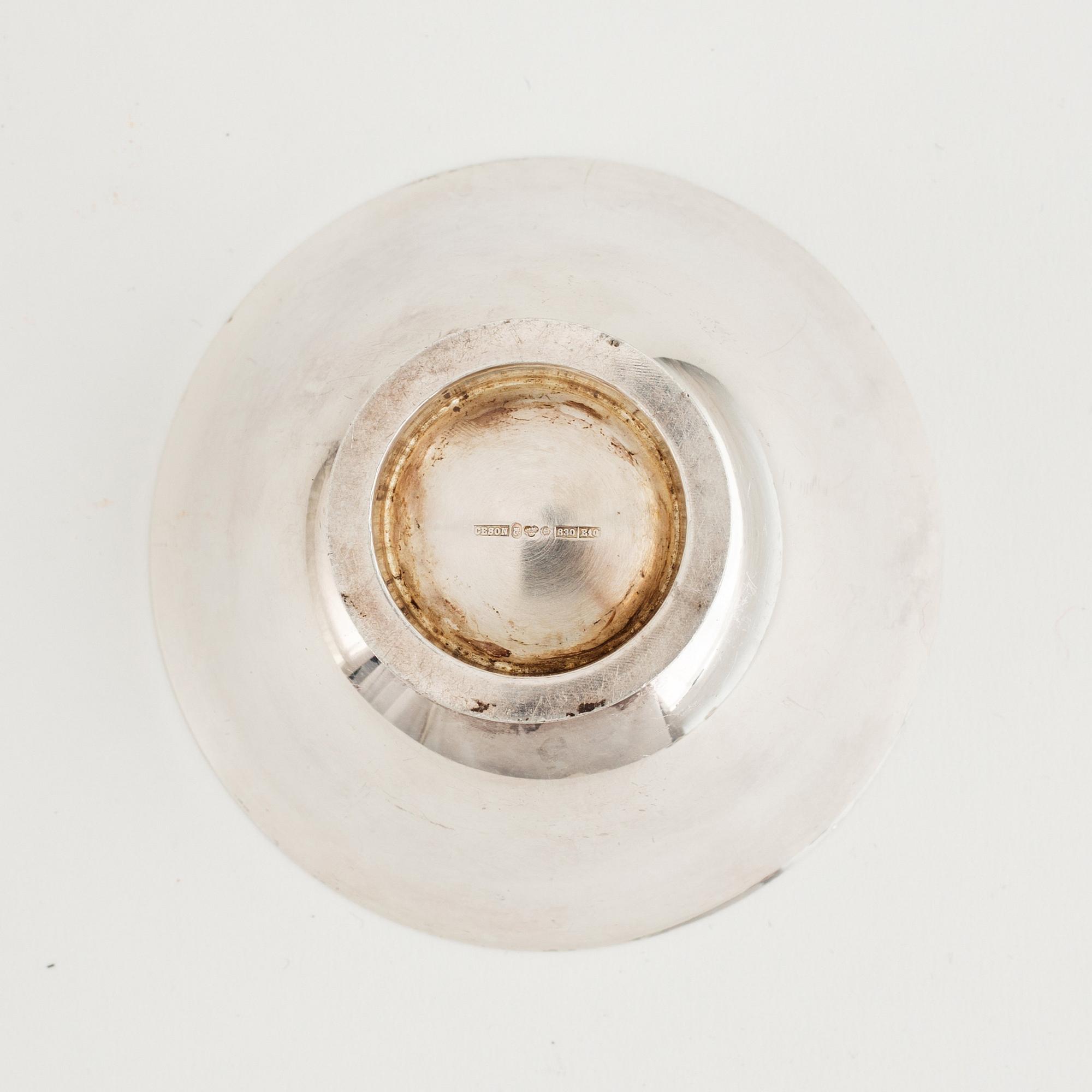 Cesons Guldvaru AB, skål, silver, Göteborg, 1979.