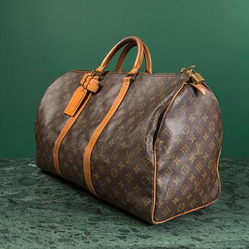 VÄSKA, Louis Vuitton, keepall 50.