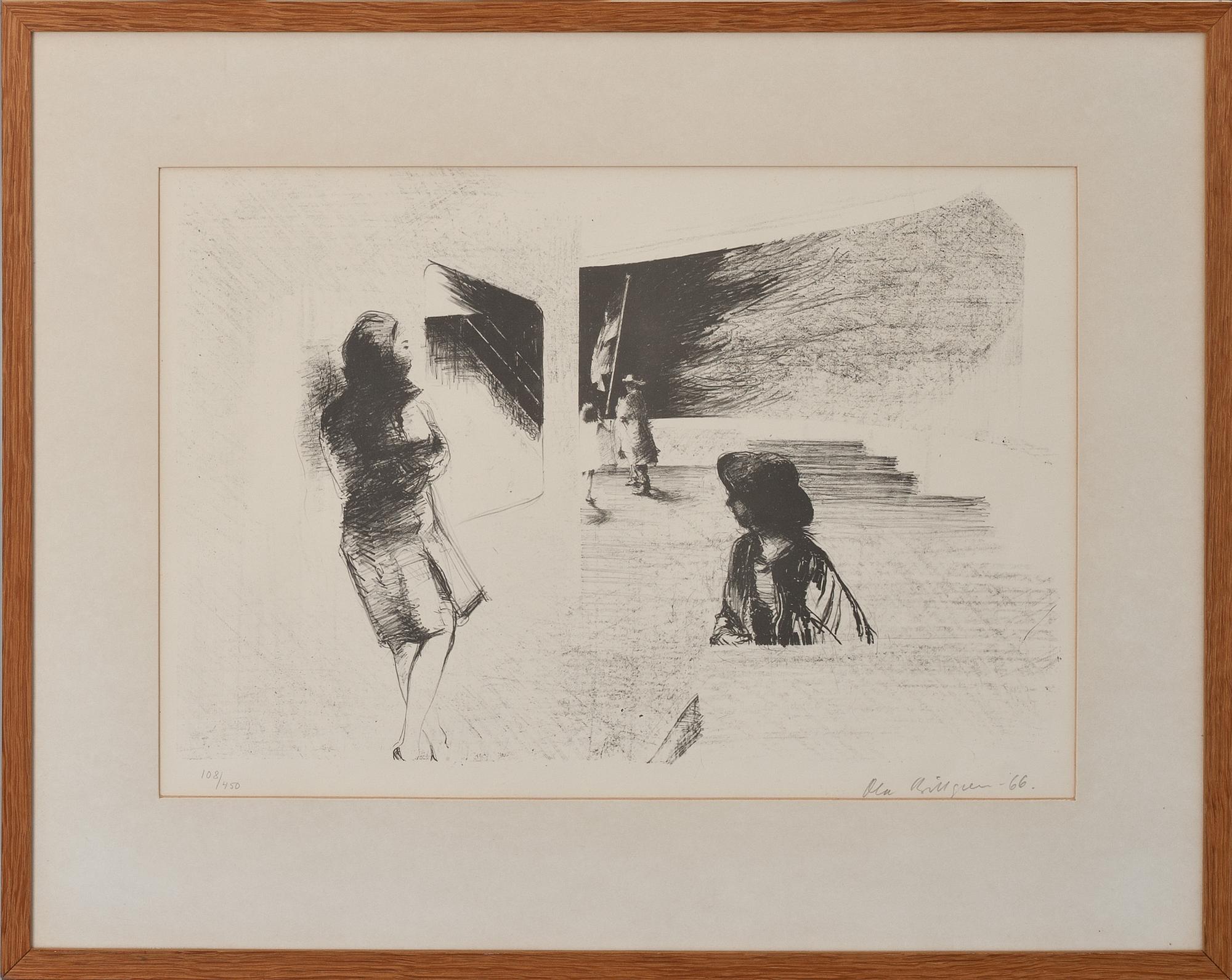 OLA BILLGREN, litografi, signerad, daterad -66 samt numrerad 108/450.