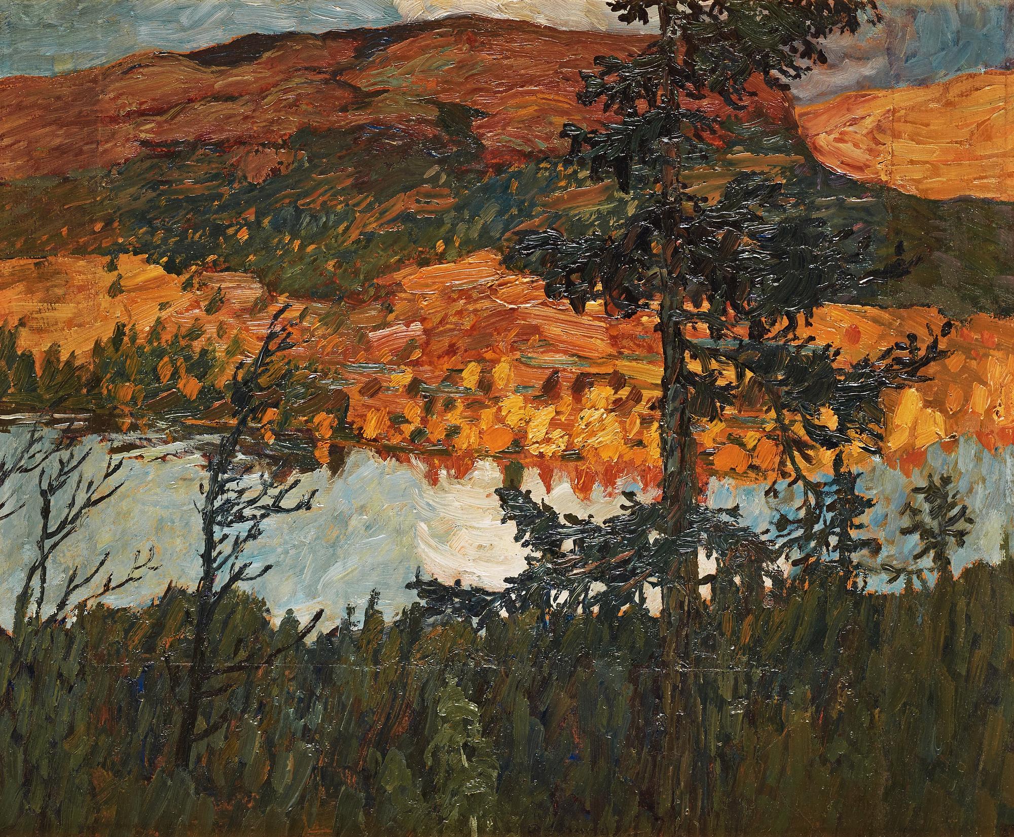 Helmer Osslund, Mullfjället i höstskrud, motiv från jämtlandsfjällen.