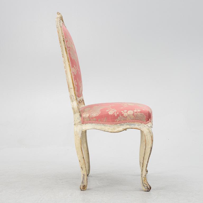 A Rococo chair, second half of the 18th century.