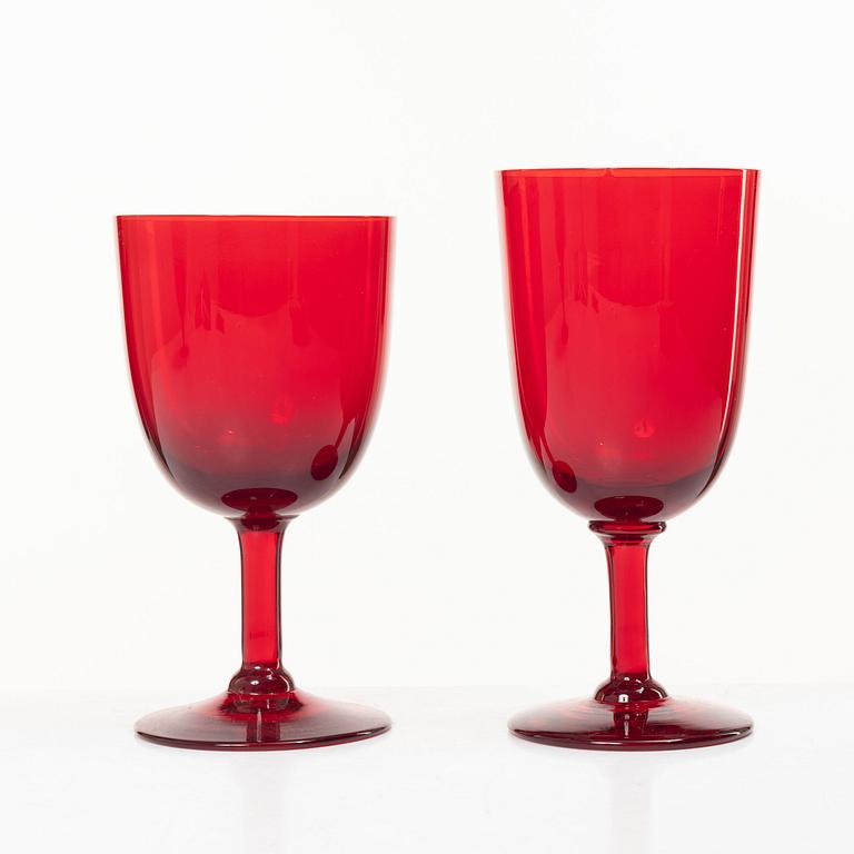 Reijmyre Glasbruk, glass, 22 pieces, mostly Reijmyre, including Monica Bratt.