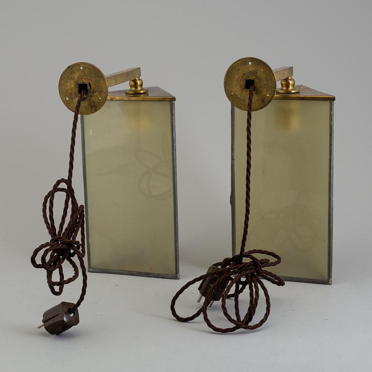 A  pair of 1930's/40's wall lights.