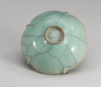 A Guan glazed dish, presumably Ming dynasty.