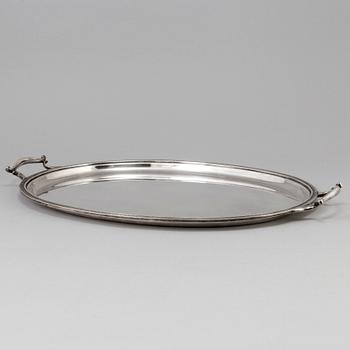 A SILVER PLATED TRAY, CG Råström, Stockholm, 20th century.