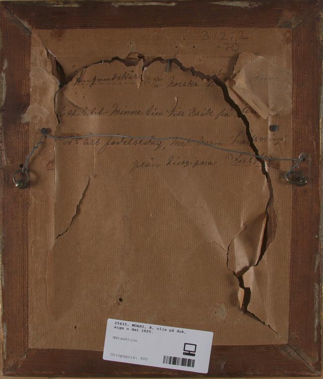 MUANI, E, olja på duk, sign o dat 1895.