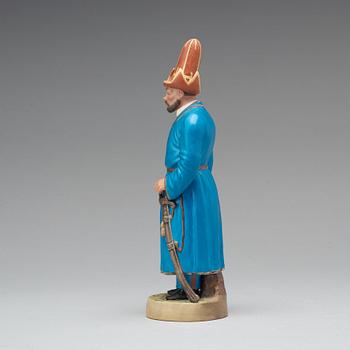 A Russian bisquit figure, "Bashkir", Kuznetsov/Gardner, Russia, 1891-1917.