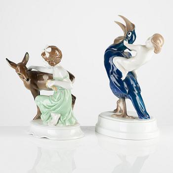 Figuriner, 2 st, porslin, Rosenthal, Tyskland.