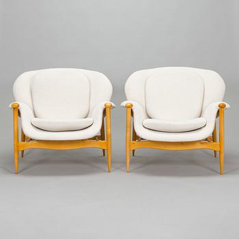 Carin Bryggman, a pair of 1950 'SAB' armchairs for Kovera Ltd. Finland.