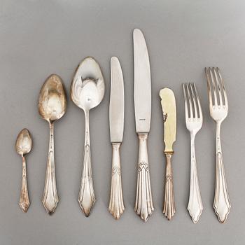 BESTICKSERVIS, 85 delar, nysilver, WMF, Tyskland, 1900-talets första hälft.