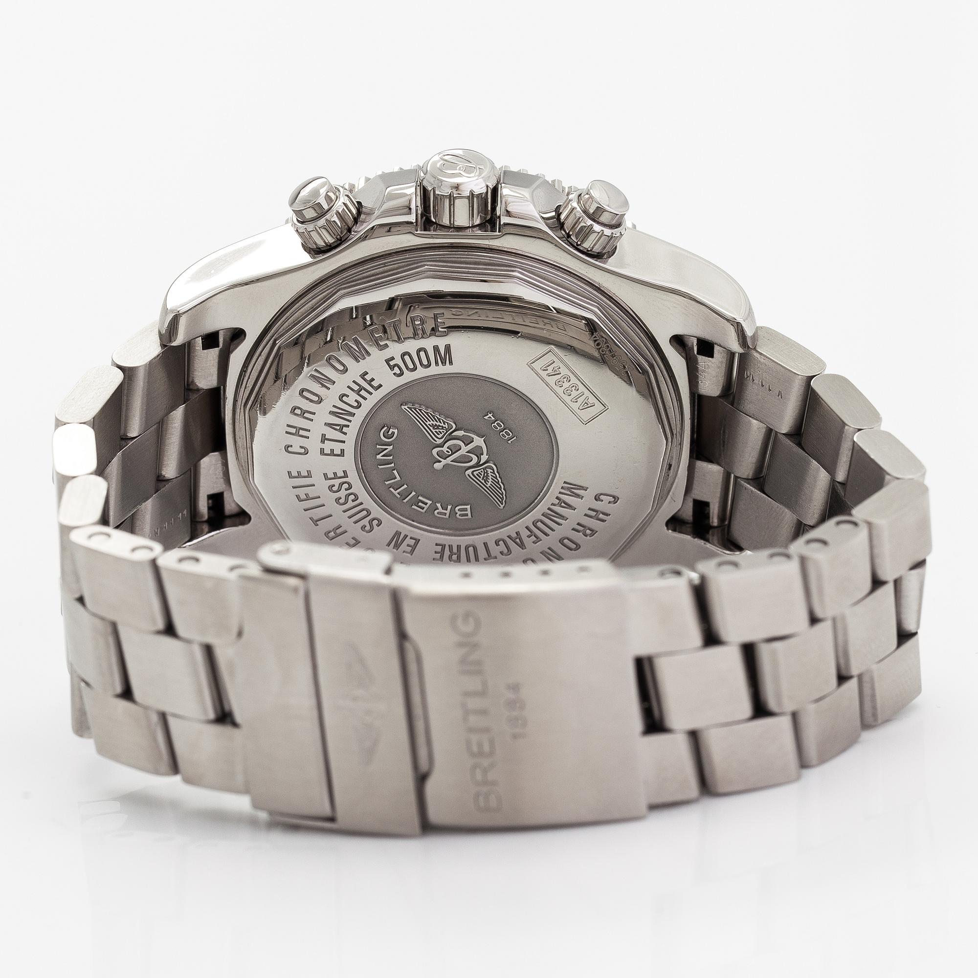 Breitling, Superocean, chronometre, 500m, wristwatch, 44 mm.