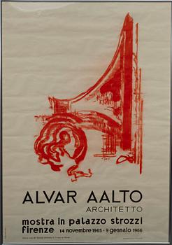 AFFISCH, Alvar Aalto-utställning, Florens, 1965.