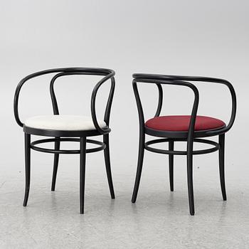 Karmstolar, 6 st, modell 209, Thonet.