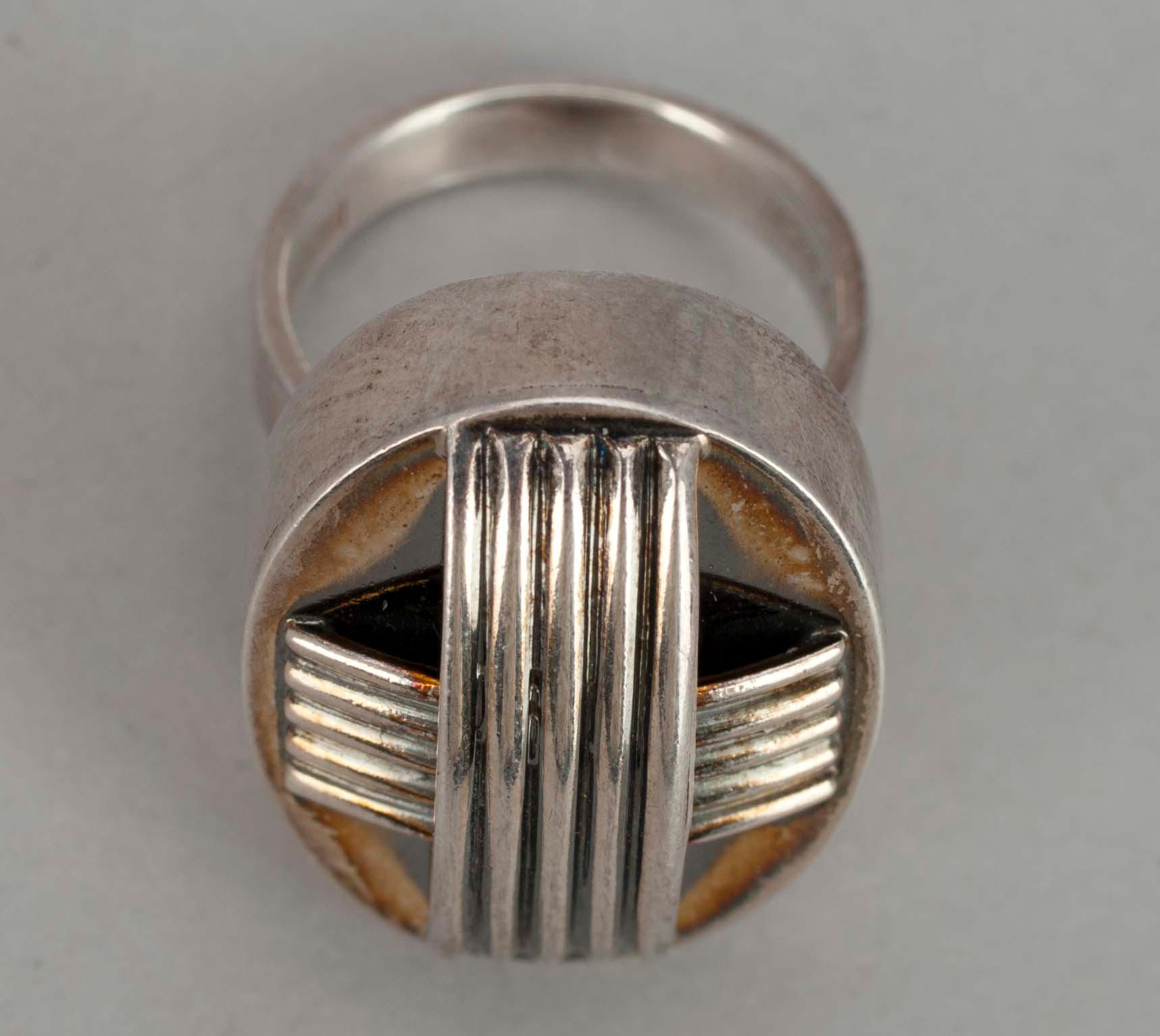RINGAR, 2 st, sterling silver, E. Granit & Co. Helsingfors 1967. Tot. vikt 18,8 gr.