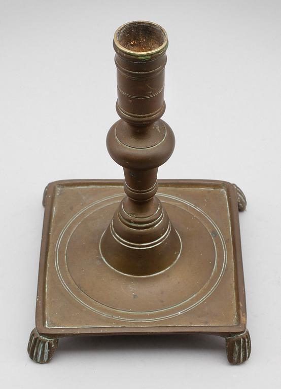 LJUSSTAKE, mässing, 1600-tal.