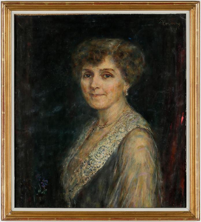 VILHELMINA (MINA) CARLSON BREDBERG, olja på duk, Signerad o daterad 1927.