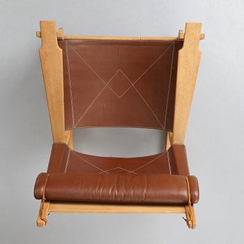 HANS J WEGNER, gungstol, "GE673" "Nyckelhålet" Getama, Danmark 1970-tal.