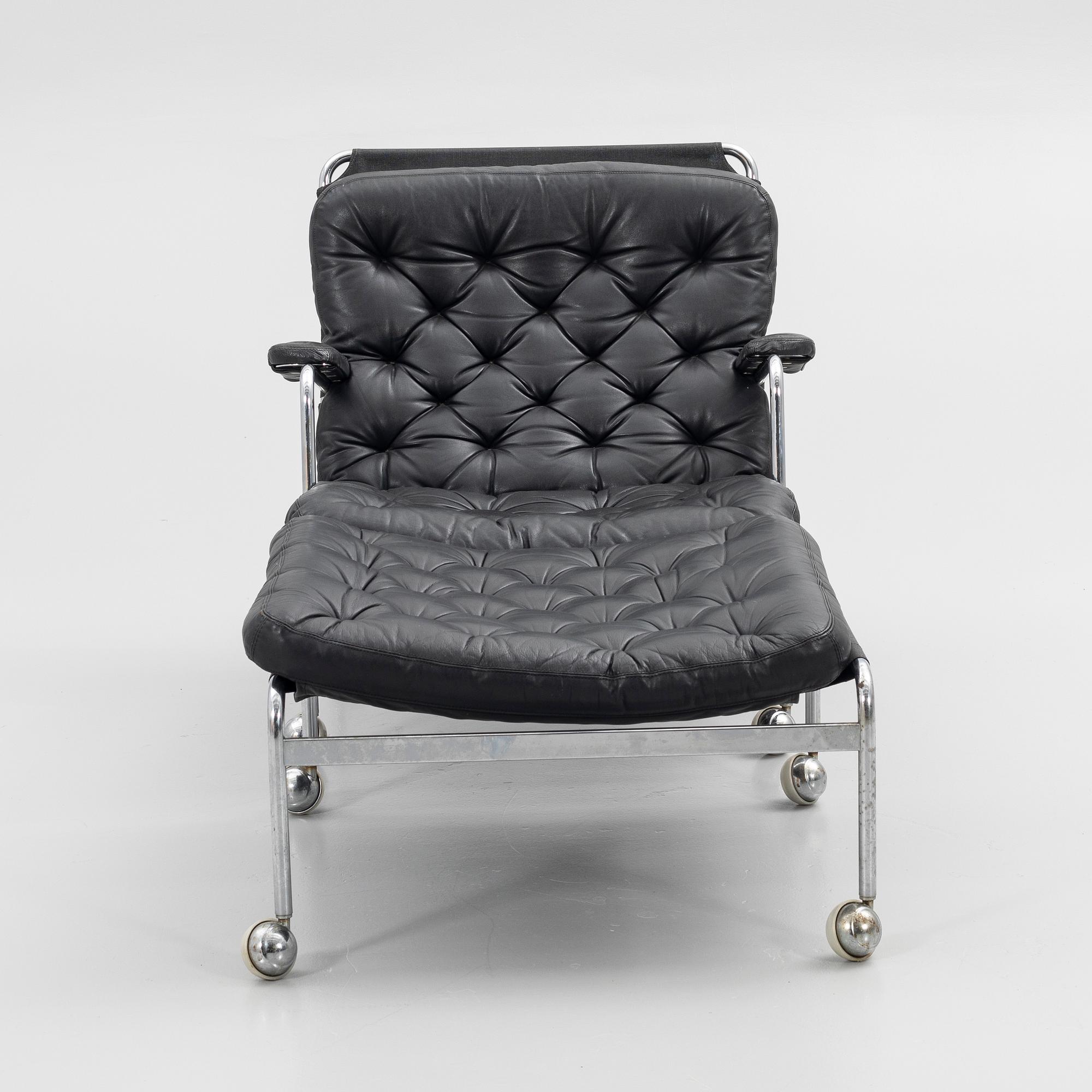 Bruno Mathsson, Armchair with footstool, "Karin 73", DUX, later part of the 20th century.