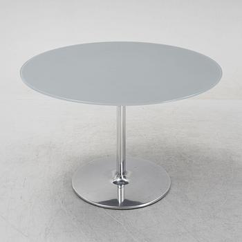 An aluminum and glass dining table from Andreu World, 21st Century.