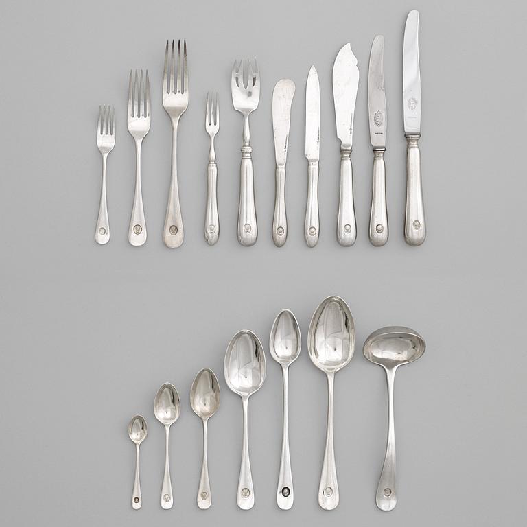 C G HALLBERG, Stockholm 1922, bestickservis, 260 delar, silver 925/1000.