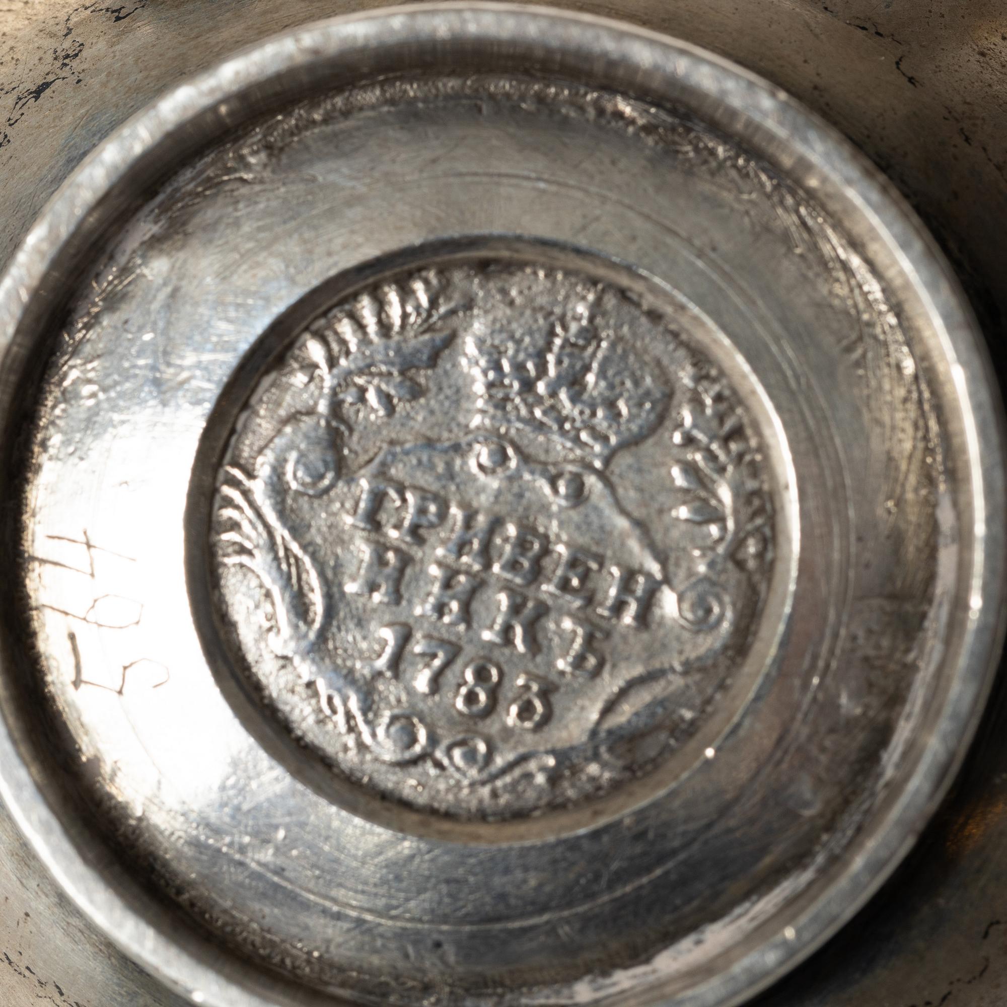 Alexander Benediktowitsch Ljubawin, kåsa / kovsh, silver, St Petersburg, Ryssland 1896-1908.