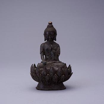 BUDDHA, skulptur, mässing, Kina / Tibet, 1900-tal.