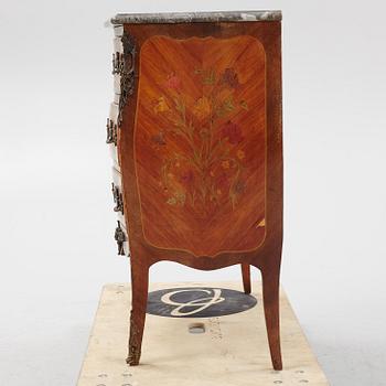 A Louis XV-style marquetry commode, first part of the 20th century.