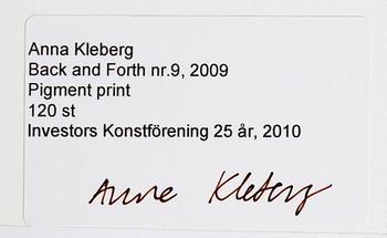 Anna Kleberg, pigment print signed on verso, edition 120.