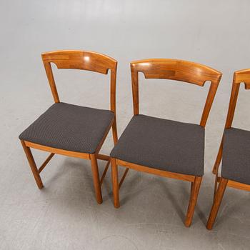 Chairs, 4 pcs, probably Denmark, 1960s.