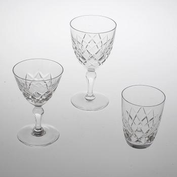 GLASSERVIS, 15 delar, "Karolina", Gunnar Cyrén, Orrefors.