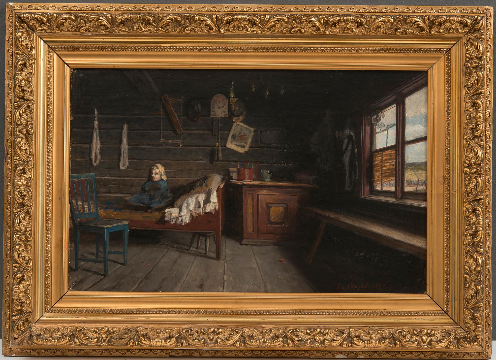 Arvid Liljelund, "FARM-HANDS' QUATERS AT LOUHISAARI MANOR, ASKAINEN".