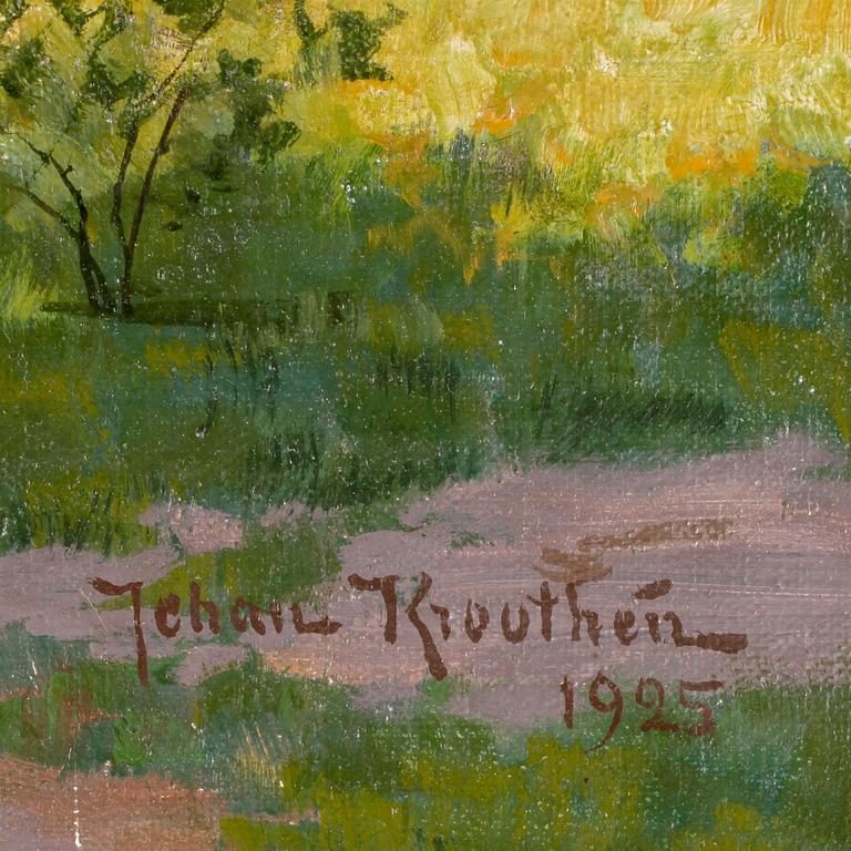 JOHAN KROUTHÉN, olja på duk, signerad o daterad 1925.