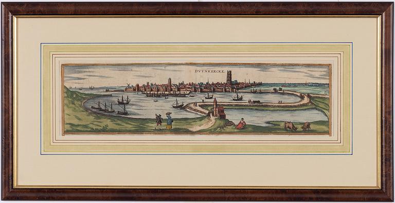 Frans Hogenberg, Dunkirk from the seaside.