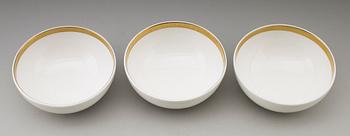 SOPPSKÅLAR med lock, 12 st, benporslin, Nobel, Karin Björquist, Rörstrand.