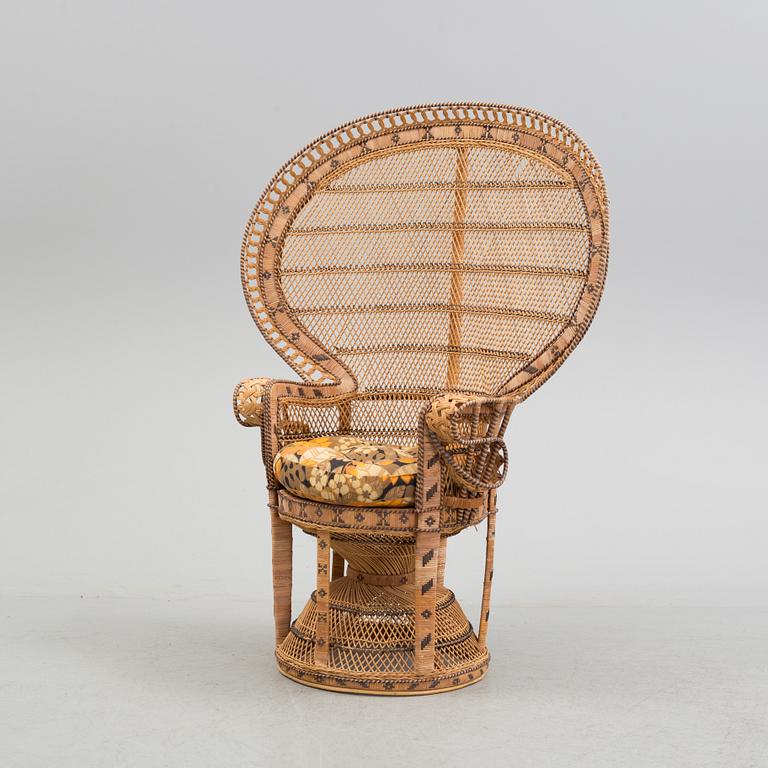 A rattan easy chair,  second half of the 20th Cewntury.