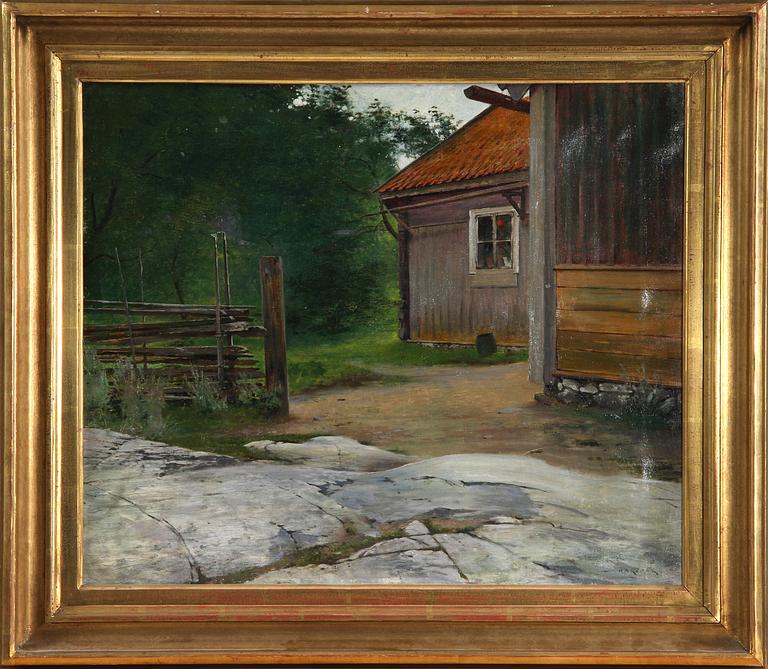 AUGUST HAGBORG, olja på duk, sign.