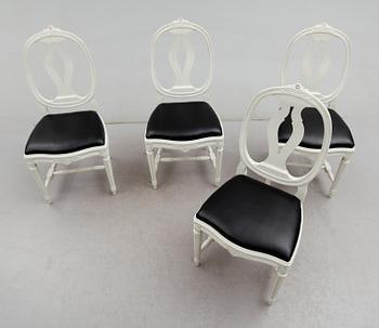 STOLAR, 4 st, gustaviansk stil, 1900-talets andra hälft.