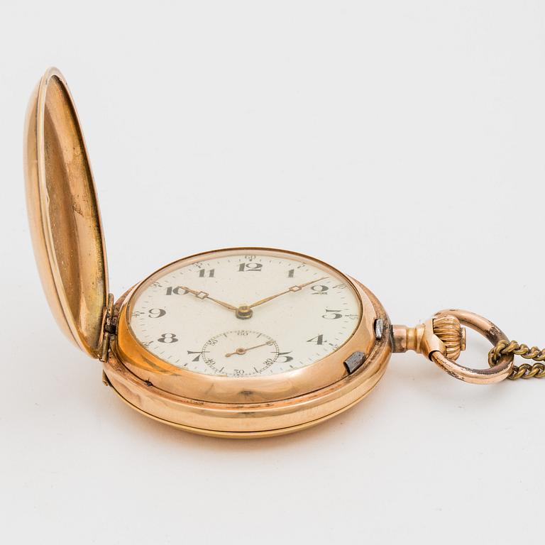 POCKET WATCH, 49 mm, "System Glasshütte", hunting case,