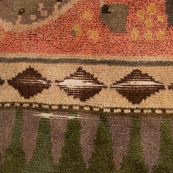 Väinö Blomstedt, rya / ryamatta. Finska Handarbetes Vänner. Ca 280 x 180 cm. 1900-talets början.