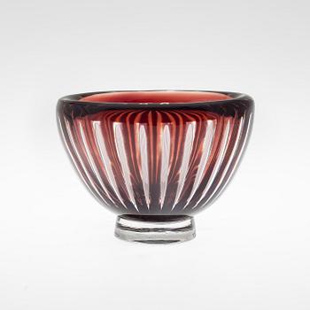 EDVIN ÖHRSTRÖM, skål av glas, Orrefors 1956, Ariel. Tidigare i Birgitta Crafoord Collection.