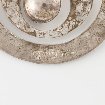 Tapio Wirkkala, earrings a pair, "Omena"/"Apple", silver.