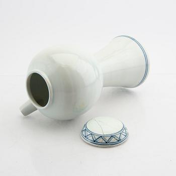 Dish and jug with lid Delft mid-20th century faience.