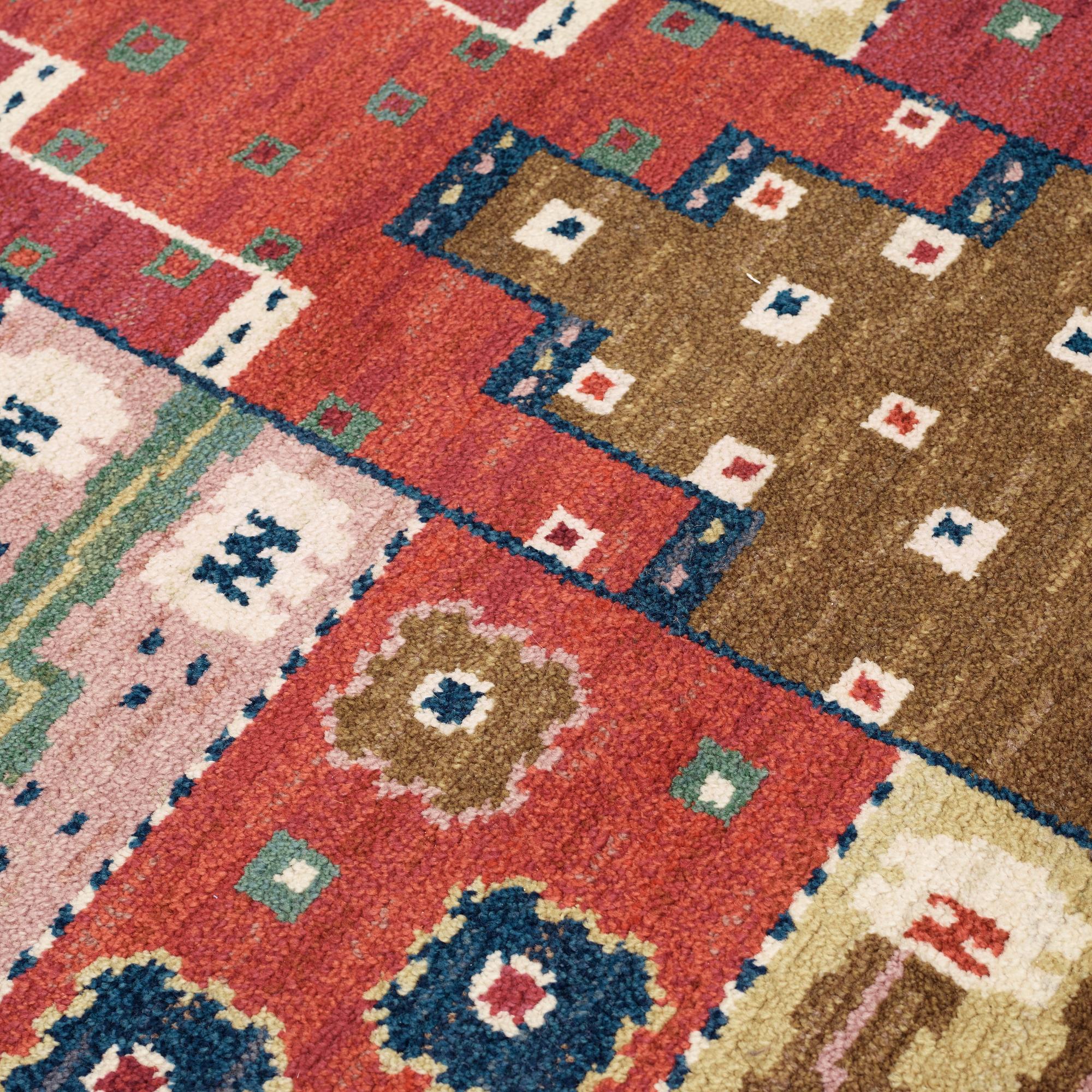 CARPET. "Tornet". Knotted pile. 359,5 x 256 cm. Signed AB MMF KK BN.