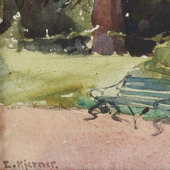 ESTHER KJERNER, watercolour, signed.